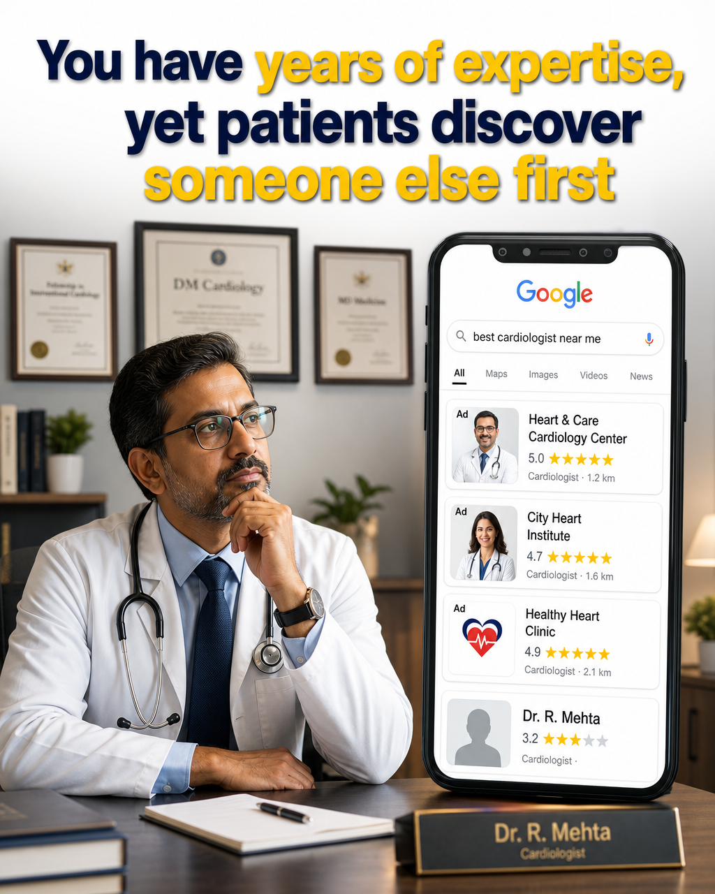 You have years of expertise yet many patients discover someone else first